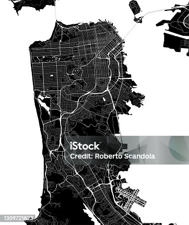 istock San Francisco city map 1309721823