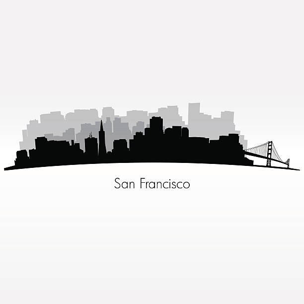 San Francisco city silhouette skyline San Francisco city silhouette skyline . Vector illustration alcaraz stock illustrations
