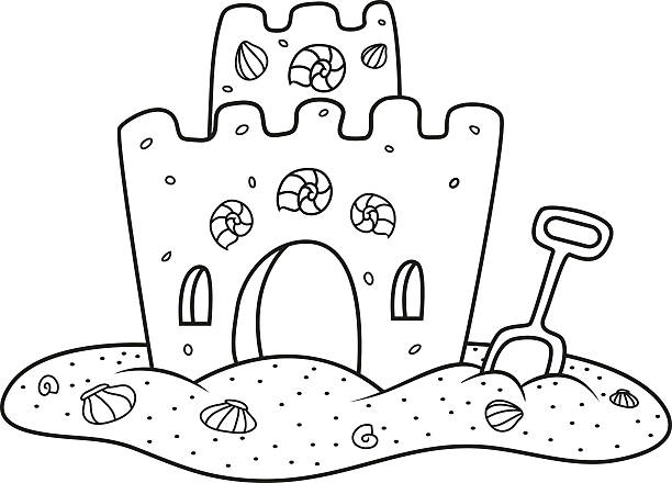 811 Beach Coloring Pages Illustrations Clip Art Istock