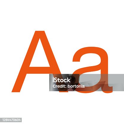 istock Sans Serif Typeface Icon on Transparent Background 1284470604
