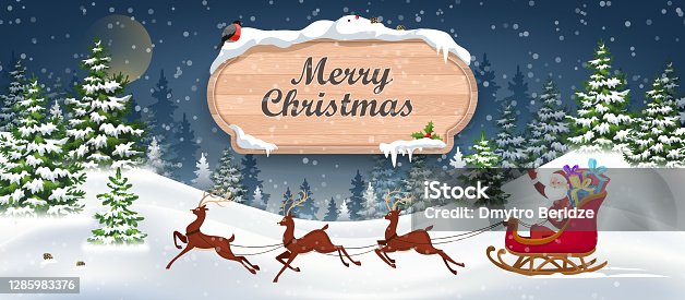 istock Santa and Reindeer 1285983376