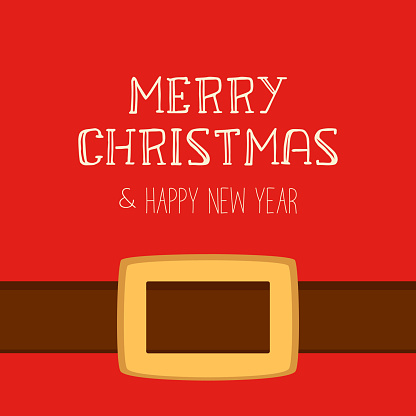Santa Belt - Christmas Background - Stock Vector Illustration