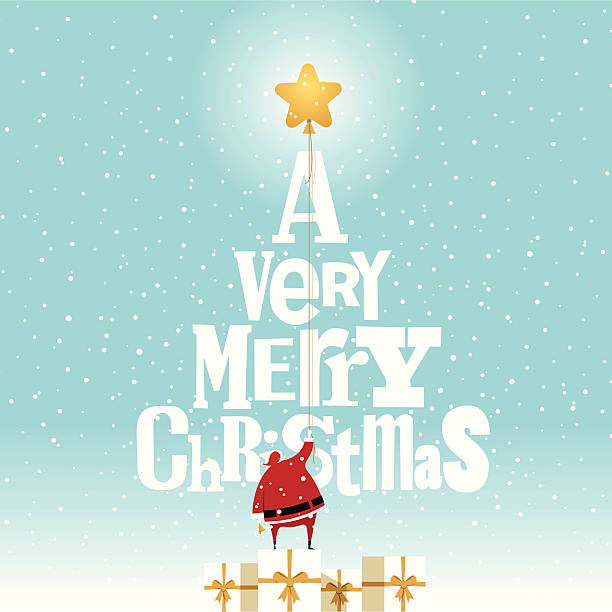 Santa Claus and Christmas tree present christmastree illustration vector vector art illustration