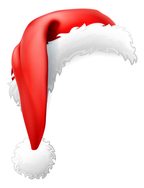 산타 클로스 크리스마스 모자 - 산타 모자 stock illustrations