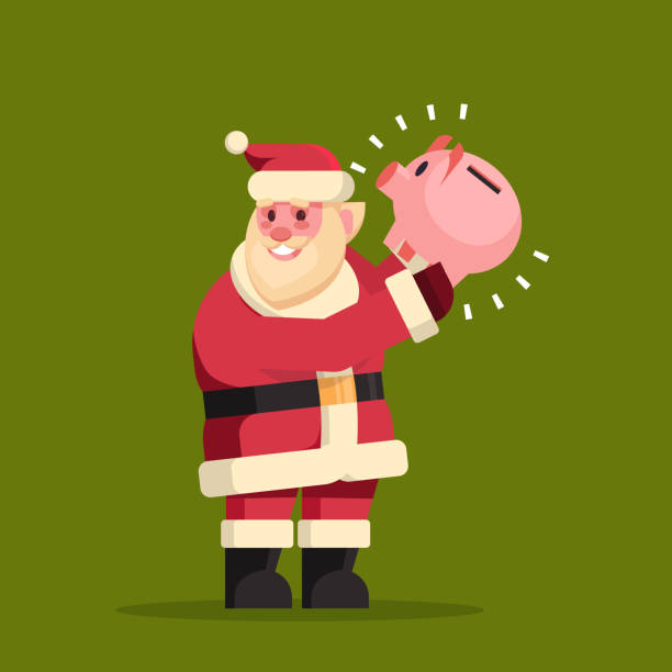 53 Cartoon Of The Christmas Piggy Bank Illustrations & Clip Art - iStock