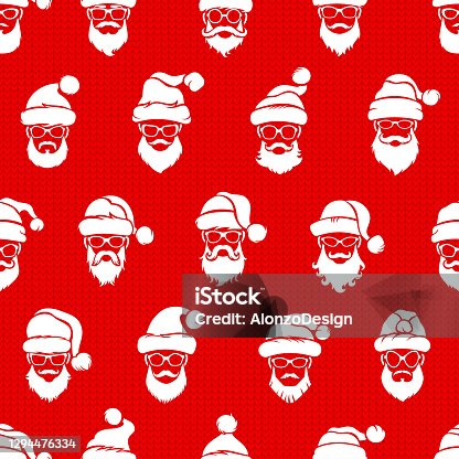 istock Santa Claus Seamless Pattern. Textile Background. 1294476334