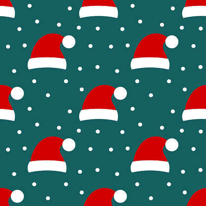 Christmas Santa Hat Illustrations Set Vector Download