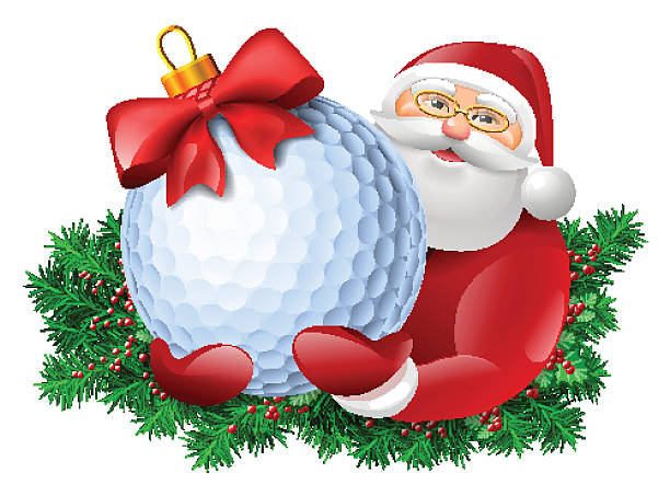 Golf Christmas Illustrations, RoyaltyFree Vector Graphics