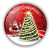 Drawing of vector Santa's label post. Created by illustrator CS6. This file of transparent.