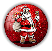 drawing of vector Santa Claus label. Created by illustrator CS6. This file of transparent.