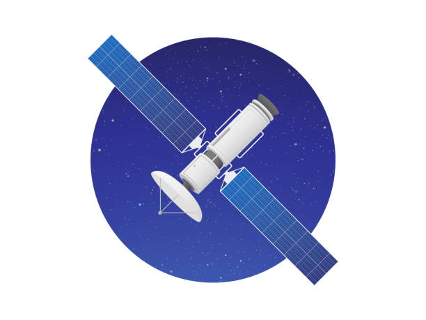 衛星の空間ベクトルアイコンイラスト - 人工衛星点のイラスト素材／クリップアート素材／マンガ素材／アイコン素材