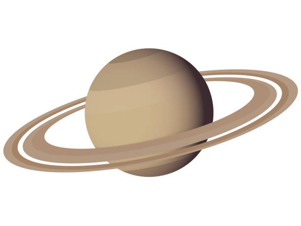 Satun planet vector Vector illustration of Saturn planet with rings. Saturn stock illustrations