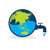 save water concept. eps 10 vector file