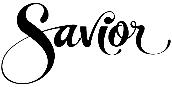 Savior - custom calligraphy text