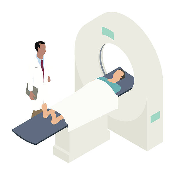 MRI scanner illustration vector art illustration