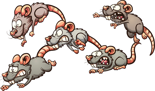 Scared running rats