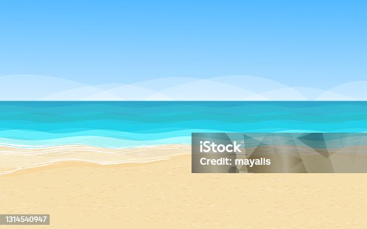 istock Scenery with coastline, sea and blue sky 1314540947