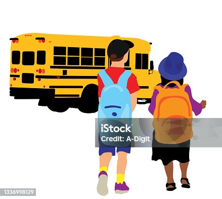 istock School Bus Kids 1336998129