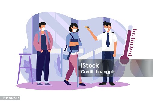 istock School security temperature check Illustration concept on white background 1414817597