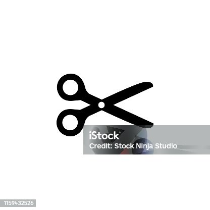 istock Scissor Icon In Flat Style Vector For Apps, UI, Websites. Black Icon Vector Illustration 1159432526