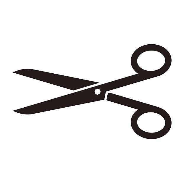 Scissors symbol Scissors symbol isolated on white background scissors stock illustrations