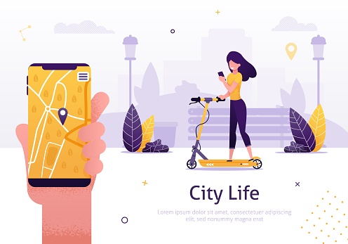 Scooter Sharing and Rent Service for Mobile App