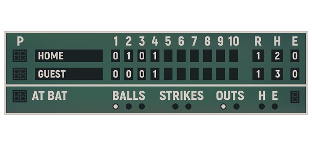 Scoreboard of baseball sport game template