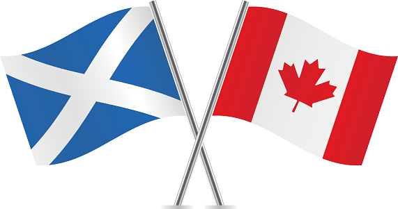 Scottish And Canadian Flags Vector Stockvectorkunst en meer beelden van  Schotse vlag - iStock