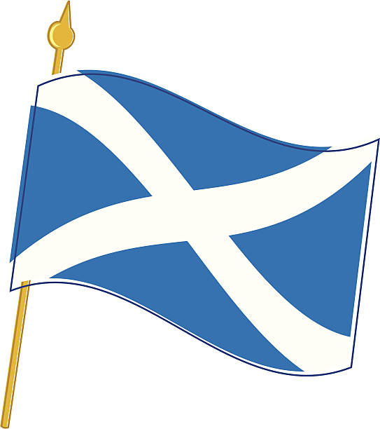 Scottish Flag vector art illustration