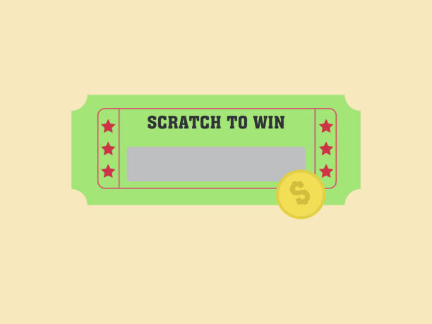 Scratch ticket Lottery scratch ticket winning lottery ticket stock illustrations