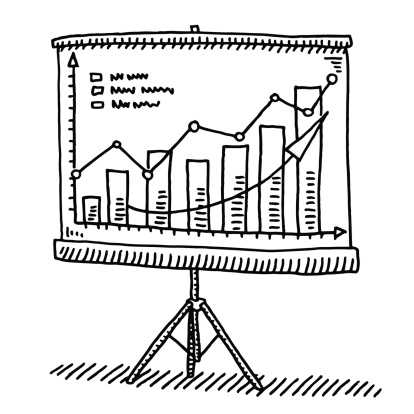 Screen Presentation Graph Success Drawing