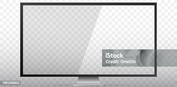 istock TV Screen Vector Illustration With Transparent Background 1181258852