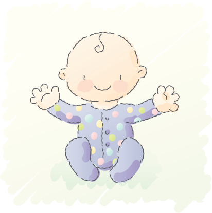 scribbles: baby in pajamas
