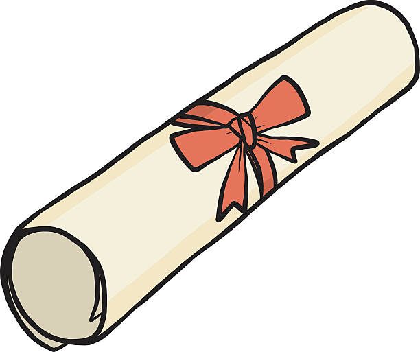 Download Drawing Of A Graduation Scroll Illustrations, Royalty-Free Vector Graphics & Clip Art - iStock