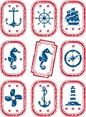 Vector Sea Stamps