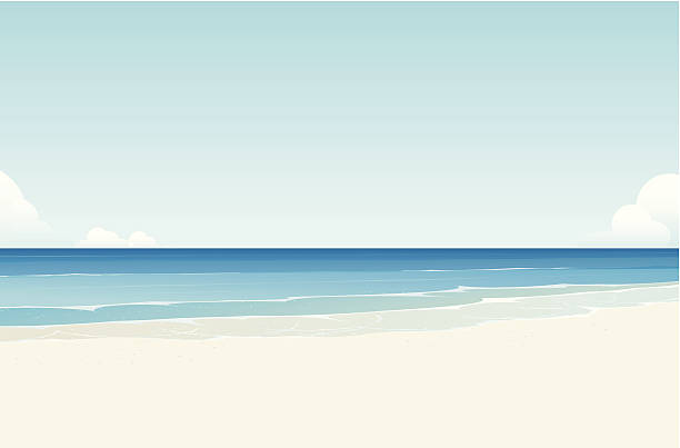 illustrazioni stock, clip art, cartoni animati e icone di tendenza di mare - spiaggia mare