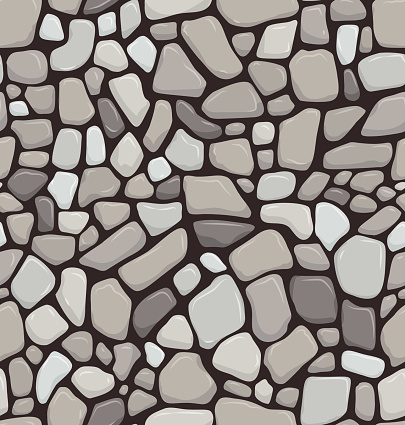 Seabed Seamless pattern realistic stone floor
