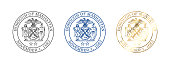 istock Seal of manhattan. Badges of Manhattan New York County. Boroughs of New York City. Vector illustration 1355142815