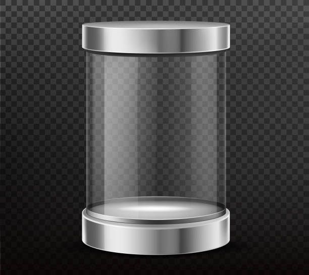 Sealed, Glass Cylinder Capsule Realistic Vector