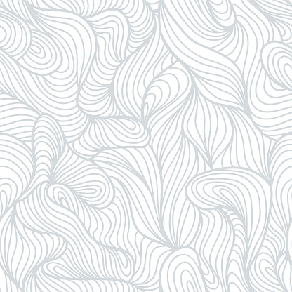 Seamless abstract light hand drawn pattern, waves background