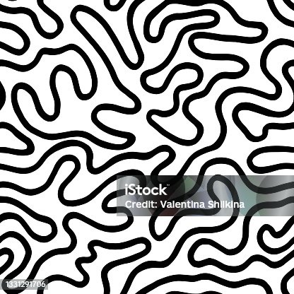 istock Seamless abstract pattern with curved lines, a maze. 1331291706
