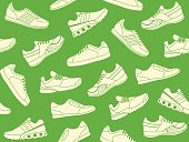 Seamless background of sports shoes 