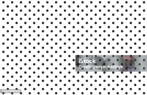 istock Seamless black dots - white background - vector Illustration 1330398085
