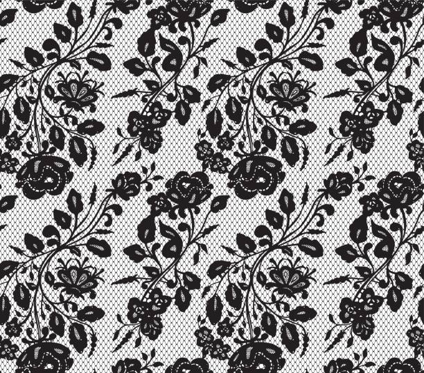 Royalty Free Black Lace Pattern Clip Art, Vector Images & Illustrations ...