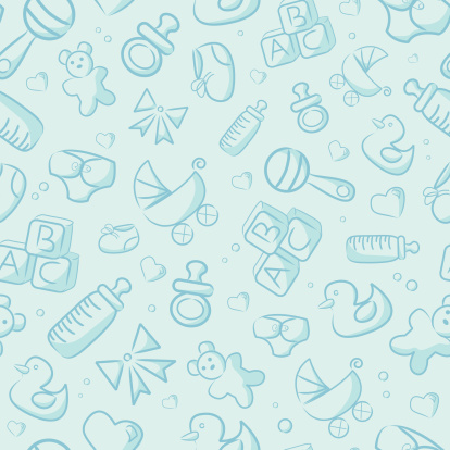 Seamless Blue Baby Background