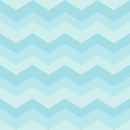 Seamless blue zigzag pattern. Waves background for children's bedroom, kids nursery, cloth, textile, fabric, wrapping. Vector Illustration.