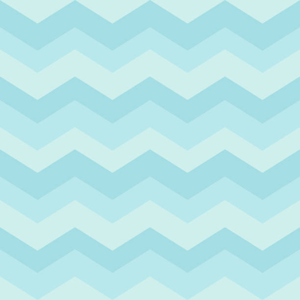 pola zigzag biru yang mulus. latar belakang gelombang untuk kamar tidur anak-anak, pembibitan anak-anak, kain, tekstil, kain, pembungkus. ilustrasi vektor. - berliku liku ilustrasi stok