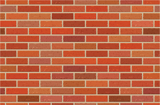 Seamless brick wall pattern vector art illustration