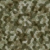 Metallic surface with camouflage design. Repeating pattern (image tiles horizontally and vertically). Layered EPS10 with global colors for easy editing. Contains transparencies. Hi-res JPG and AICS3 included. Related images linked below. 