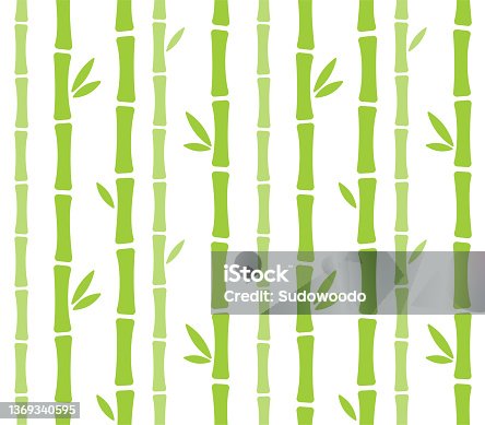 istock Seamless cartoon bamboo pattern 1369340595